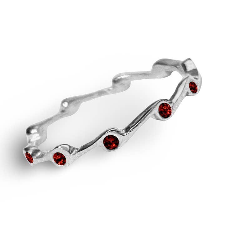 Ruby Birthstone Stacker Ring for wholesale by The Urban Charm