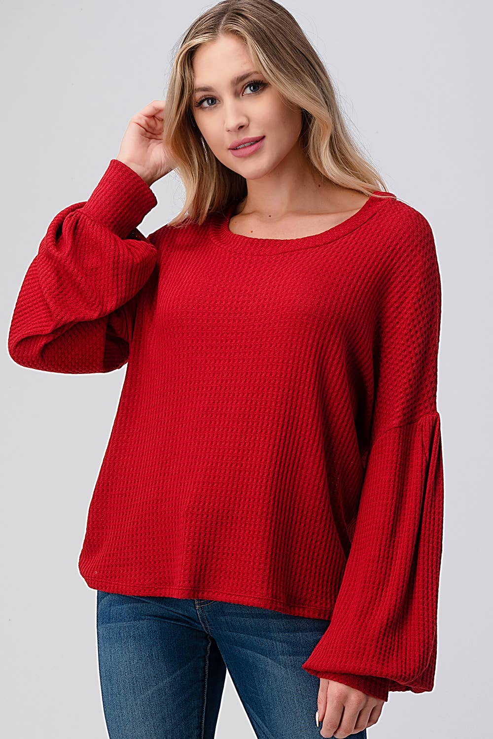 Orange Farm Clothing - Venta al por mayor Jersey corto de punto - Mujer - PAQUETE CON MANGA DE GLOBO TEXTURIZADA EN LA PARTE SUPERIOR ABIERTA EN OFERTA2