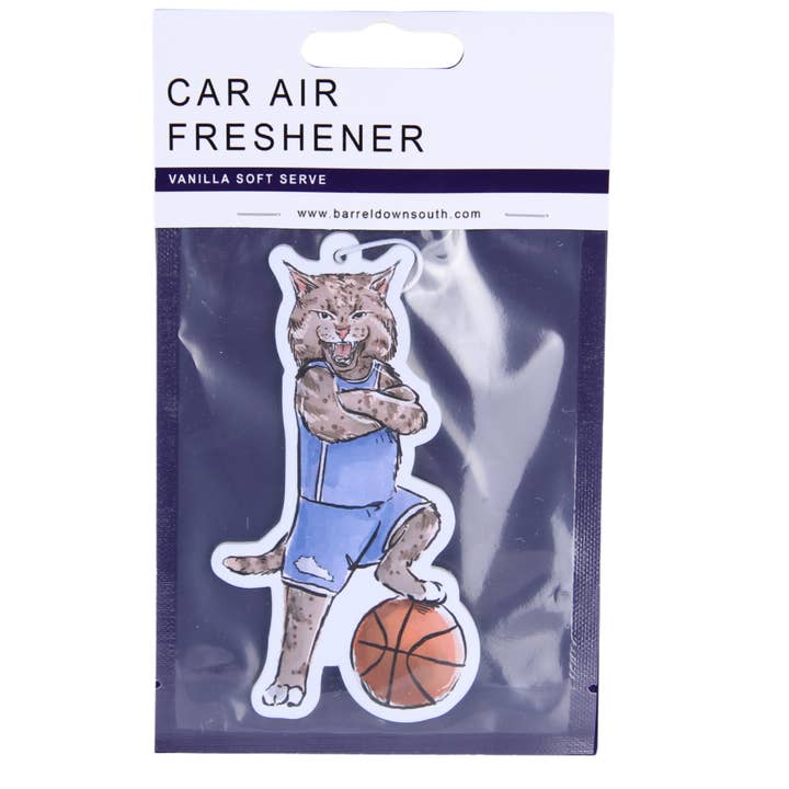Ambientador de aire de Kentucky con gato montés de pie y balón de baloncesto para venta al por mayor de Barrel Down South