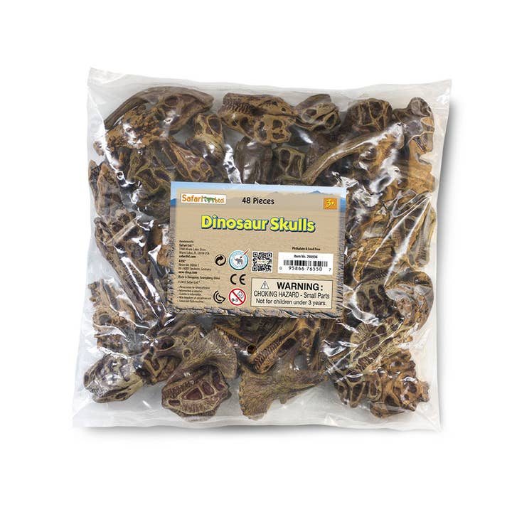 Safari Ltd. - Wholesale Figurine Toy - Kids - Dino Skulls Bulk Bag - 765504
