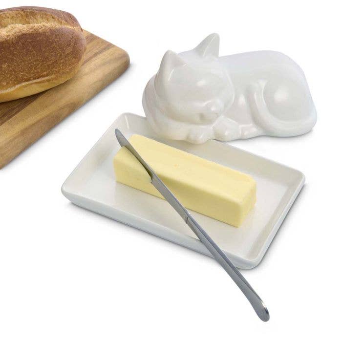 HIC - Harold Import Co. - Wholesale Kitchen Tool/Gadget - HIC Kitchen Cat Butter Dish With Lid2