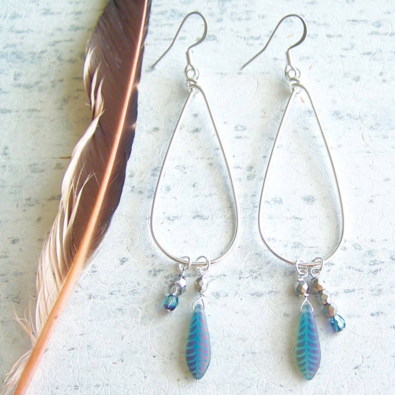 Jo Bird Jewelry - Wholesale Dangle Earrings - Feather Flocks Earrings - Silver2