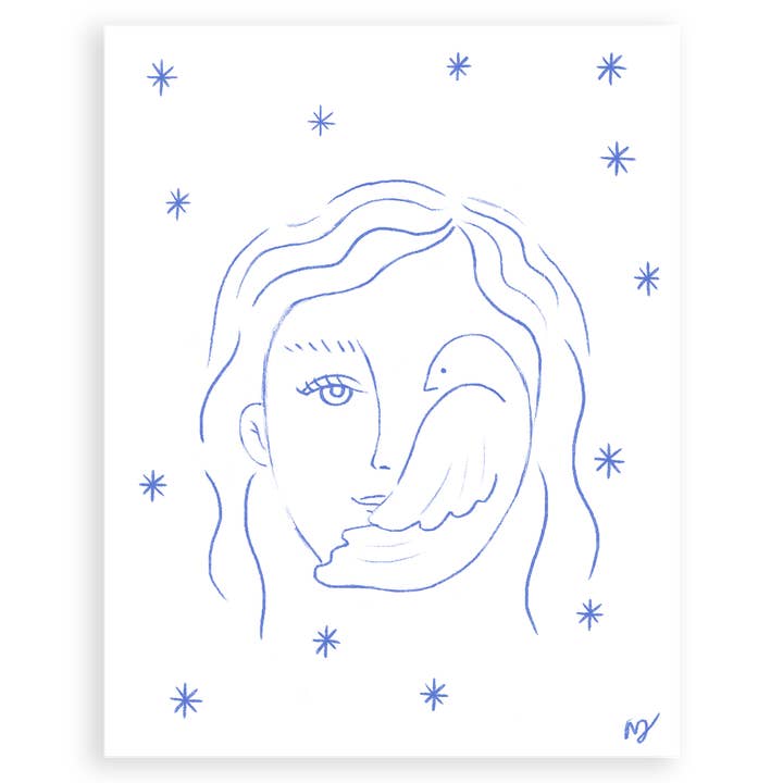 Allison Poplett – Impressão artística por atacado – Impressão artística Woman & Dove