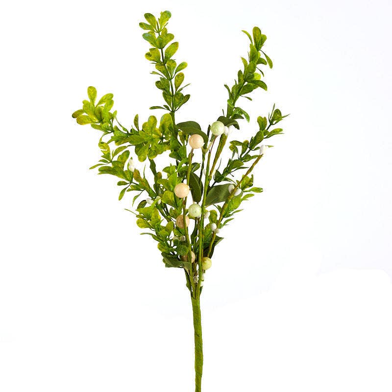 Factory Direct Craft - Venta al por mayor Plantas artificiales - Rama de Hojas y Bayas de Plástico Realista de 12"3