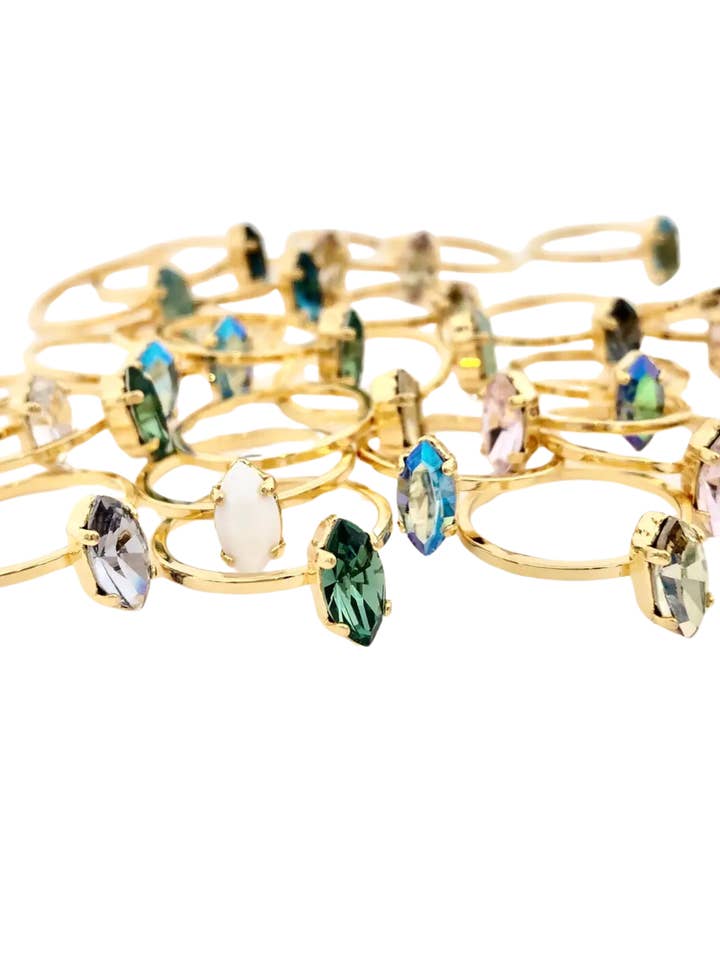 Bulk Discount Davina Swarovski Rings- Lot of 25 for wholesale by Mimi & Lu