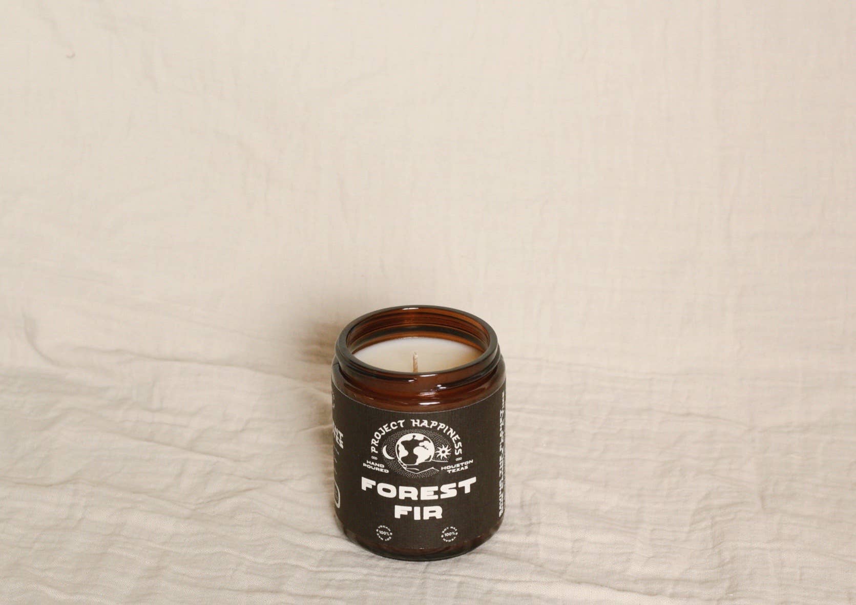 Project Happiness Candle Co. - Vente Bougie en bocal - Bougie de soja au sapin de forêt - 8oz2