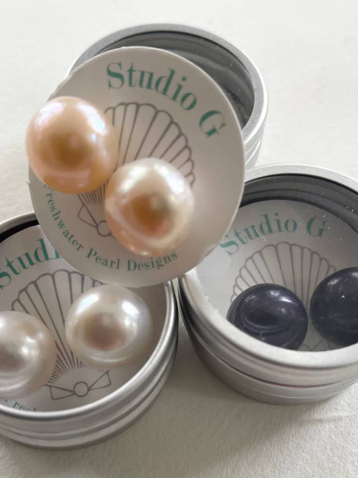 #98-11-12mm Freshwater Pearl Stud for wholesale by Studio G