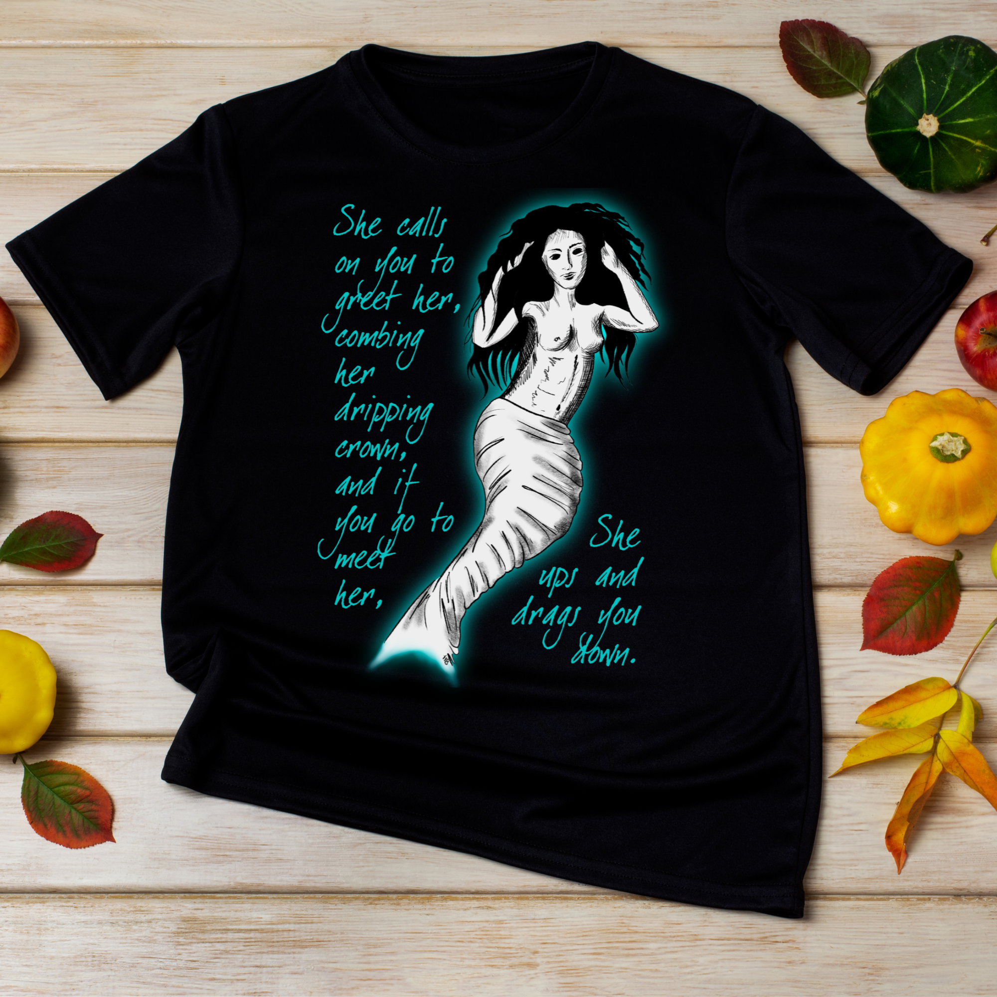 Hannah Kate Makes - Wholesale T-Shirt (Graphic) - Unisex - Mermaid T-shirt - Black - 100% Cotton - Regular/Fitted13