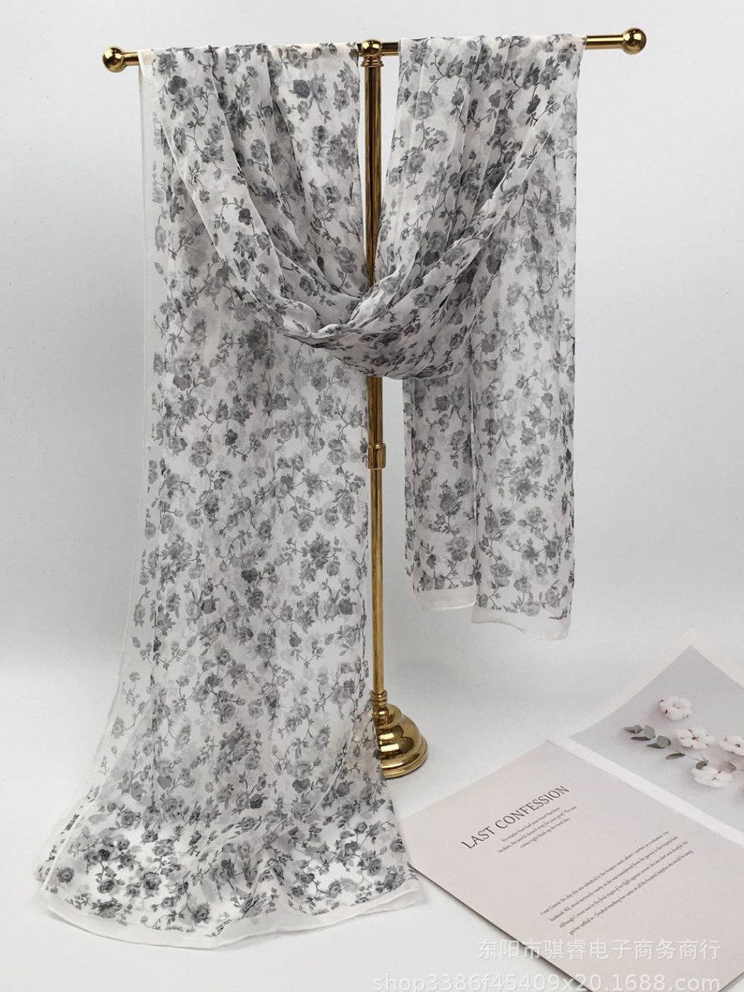 Funkyrel® Atzbranding Limited - Venta al por mayor Bufanda - Mujer - Scarvii - Pañuelo y Chal con Estampado Floral9