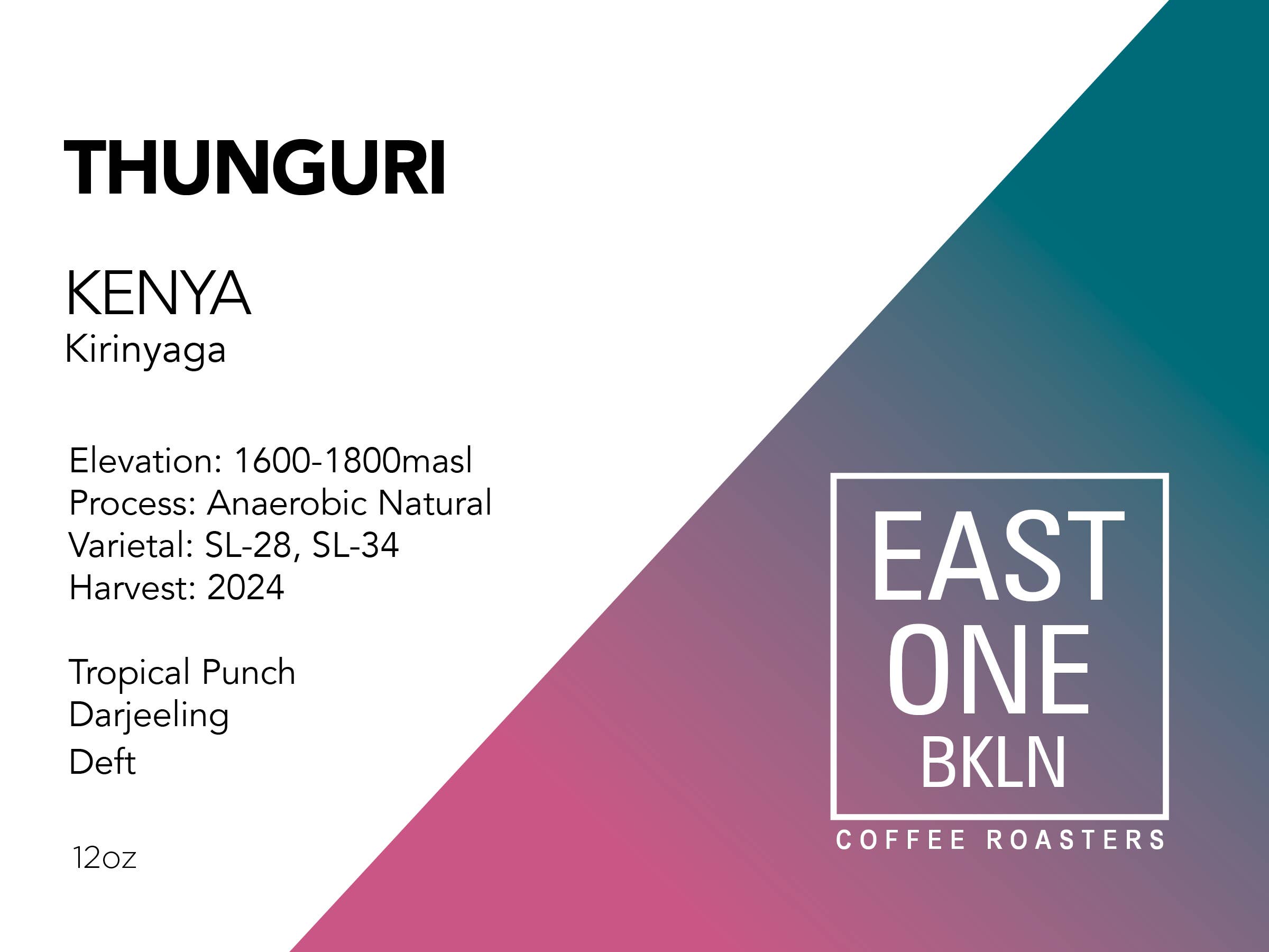 East One Coffee Roasters - Wholesale Coffee Beans - Thunguri 2