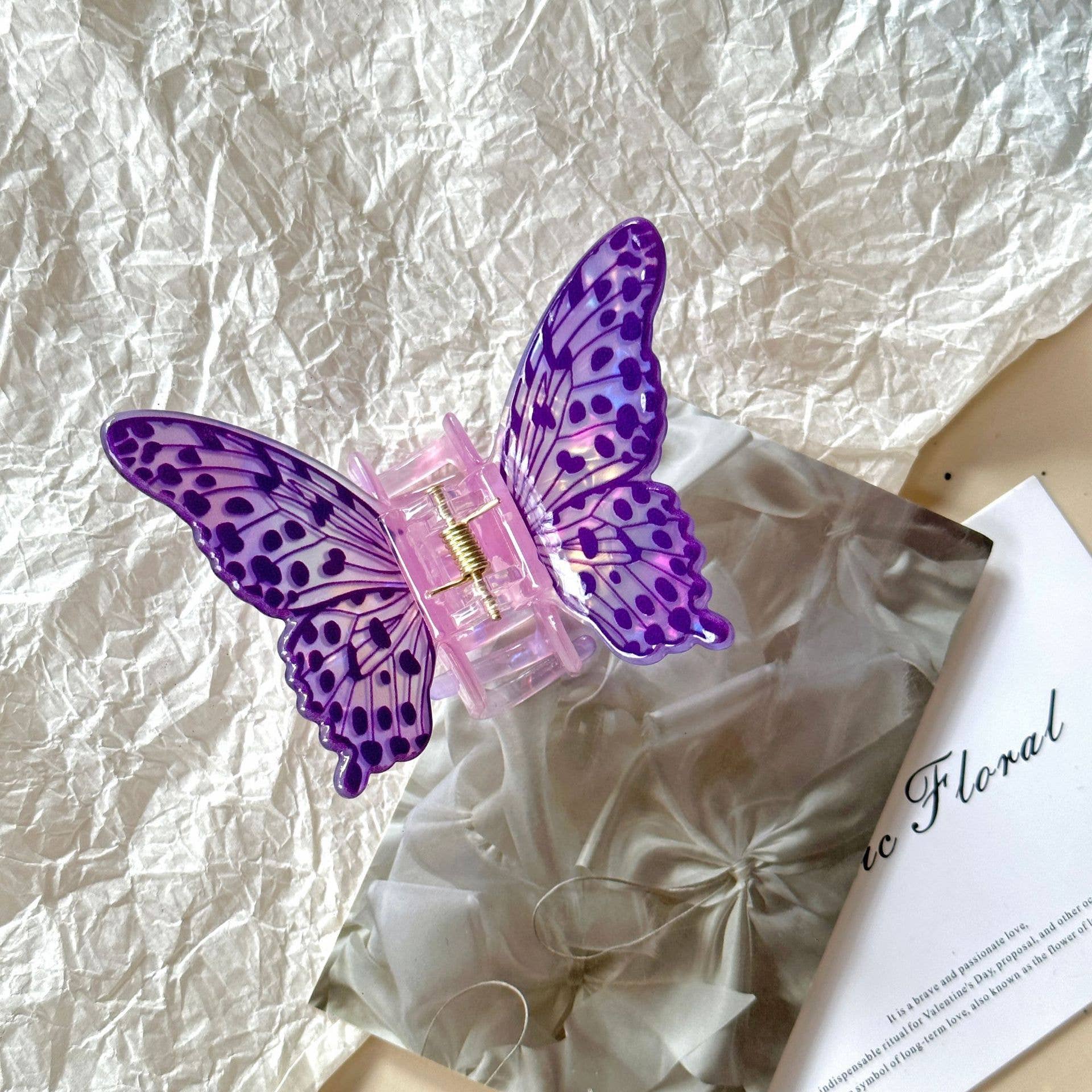 SoapElenGlen - Wholesale Hair Clip - Women's - Colorful Butterfly Claw Clip8