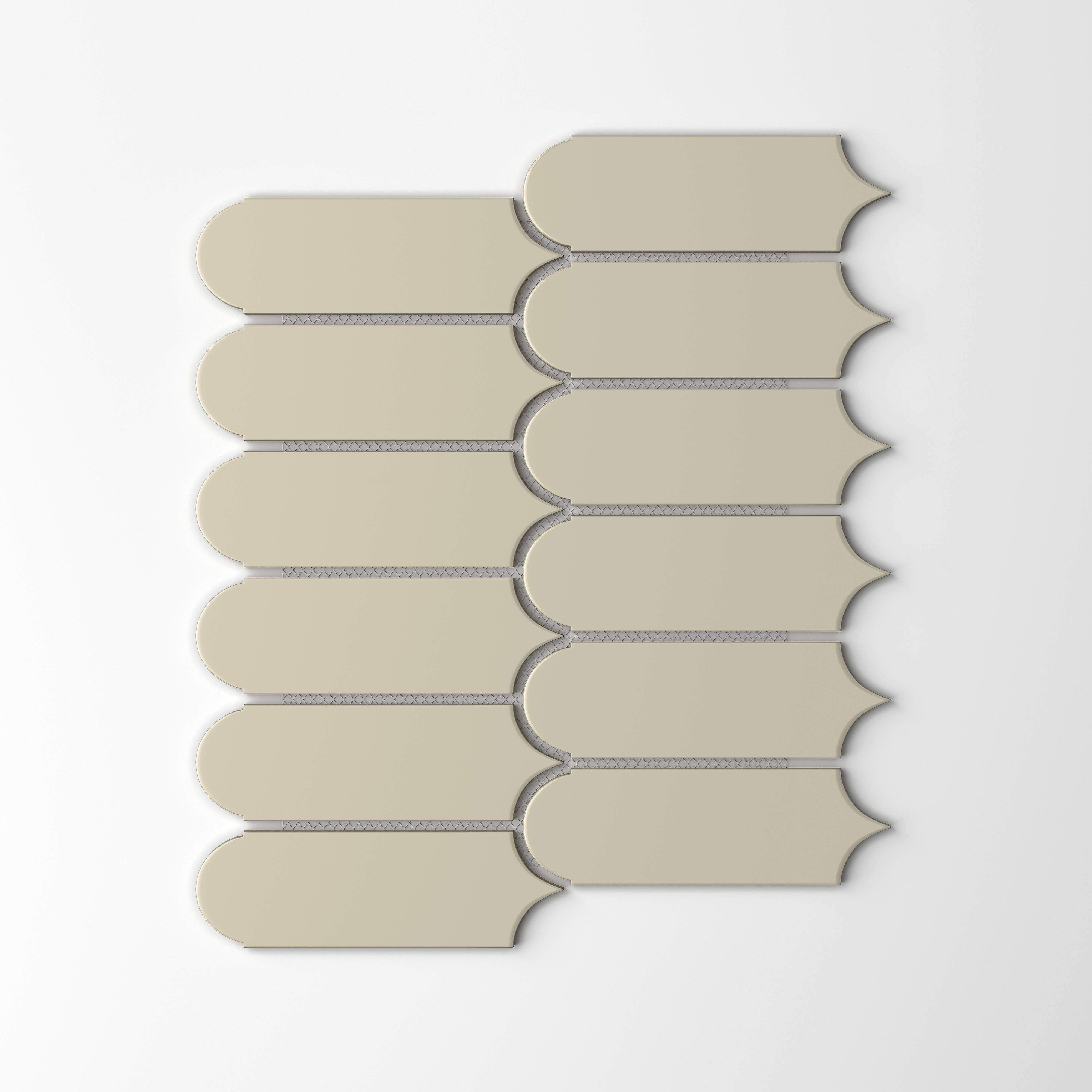 Thomas Avenue Ceramics - Wholesale Wall Tile - 2"x6" Porcelain Long Fan Mosaic Tile3