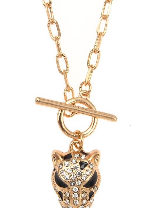 Cheetah Pendant Necklace for wholesale by LA Bijoux