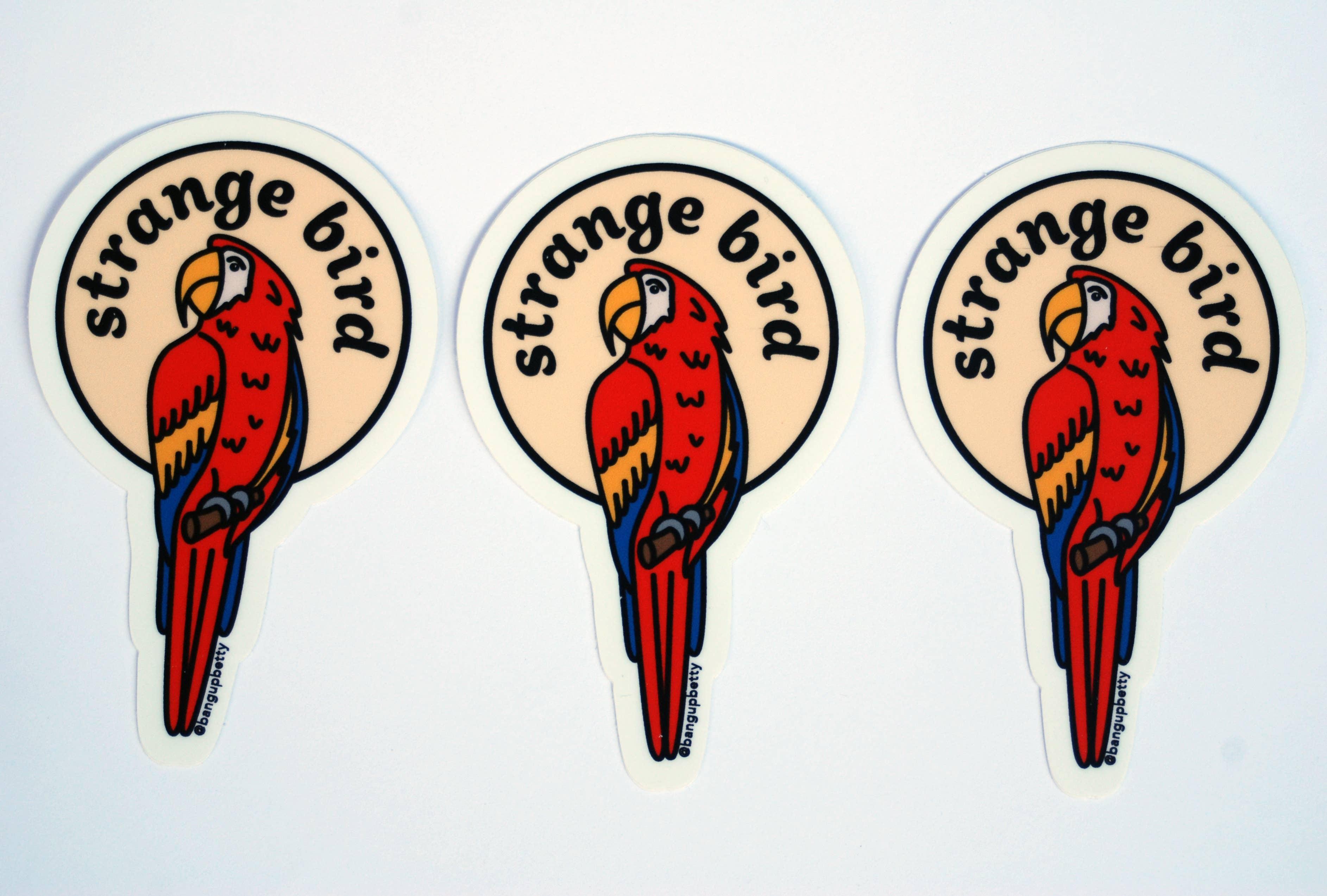 Bang-Up Betty - Wholesale Sticker - Strange Bird Colorful Parrot Bumper Sticker1