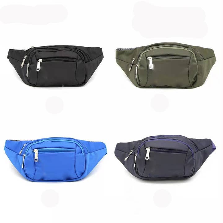 AR New York - Wholesale Belt Bag - Unisex - 0525-Canvas Fanny Pack 6 Piece Bundle