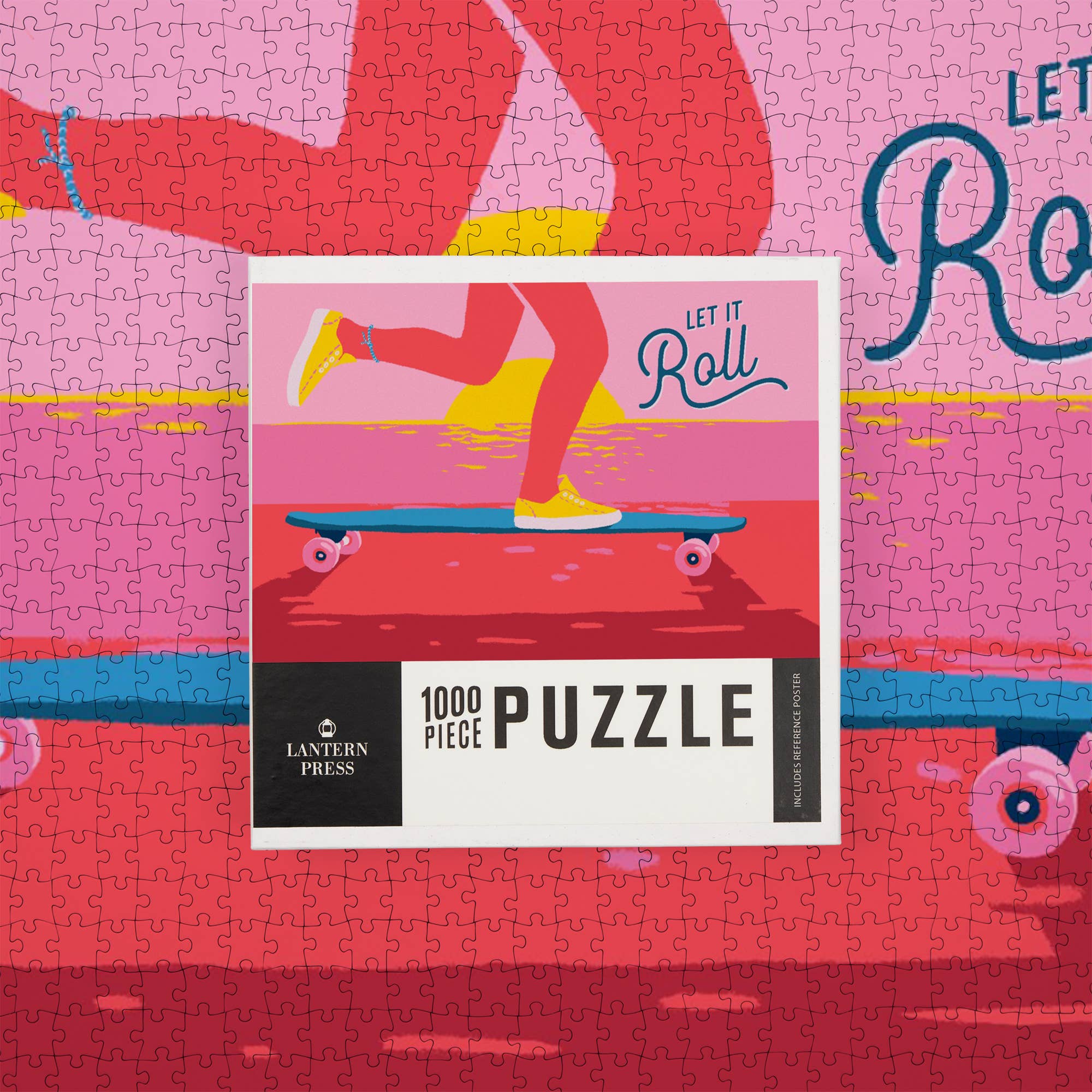 Lantern Press – wholesale Puzzle – Adult – 1000 PIECE PUZZLE Life's A Ride, Skateboarding, Let it Roll6