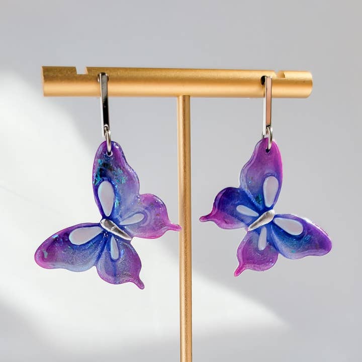 Midnight Narrative - Wholesale Dangle Earrings - Little Osha Butterflies Dangles