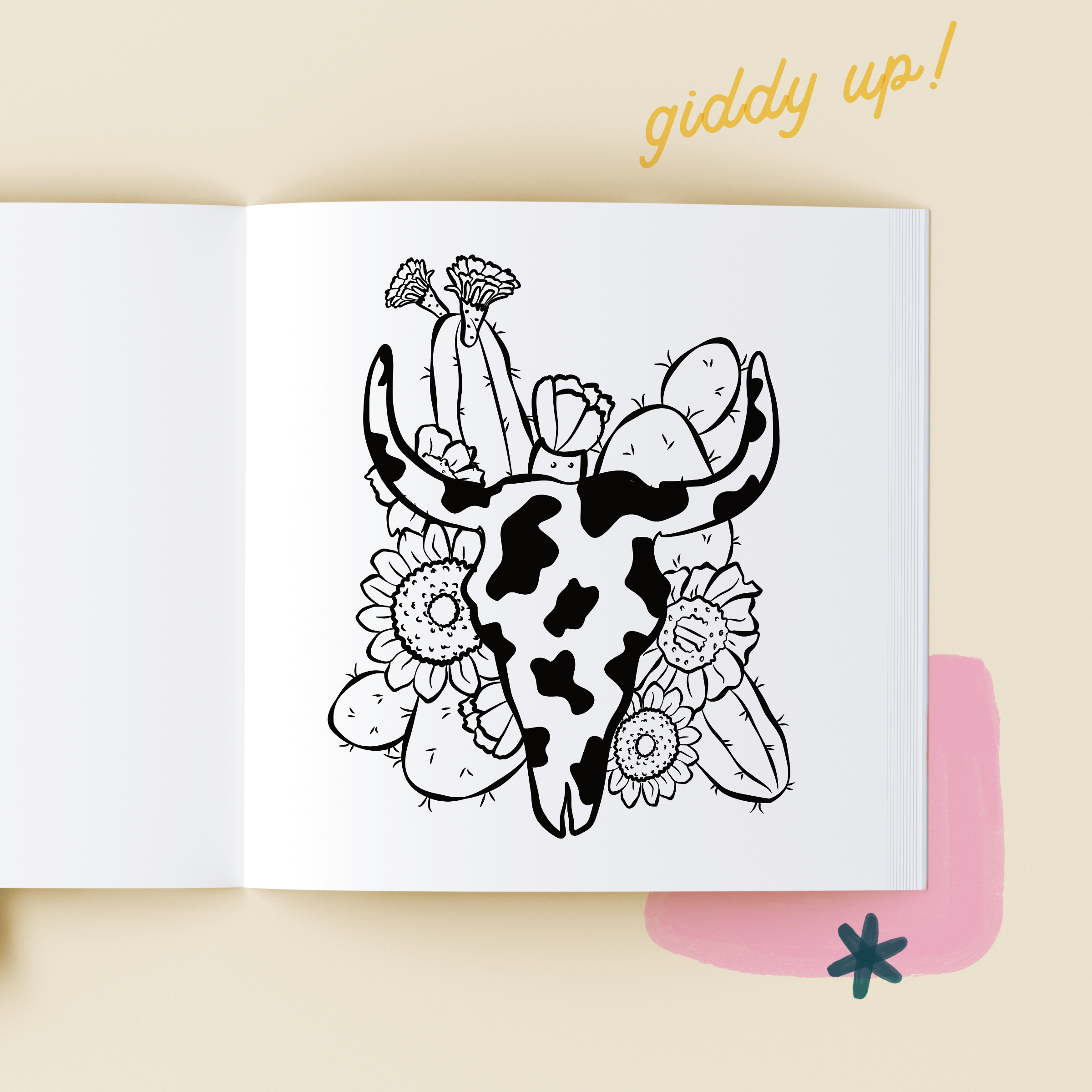 Middlefork & Co. - Wholesale Coloring & Activity Book - Adult - Western Darlin': Carefree Coloring Book for Adults & Teens3