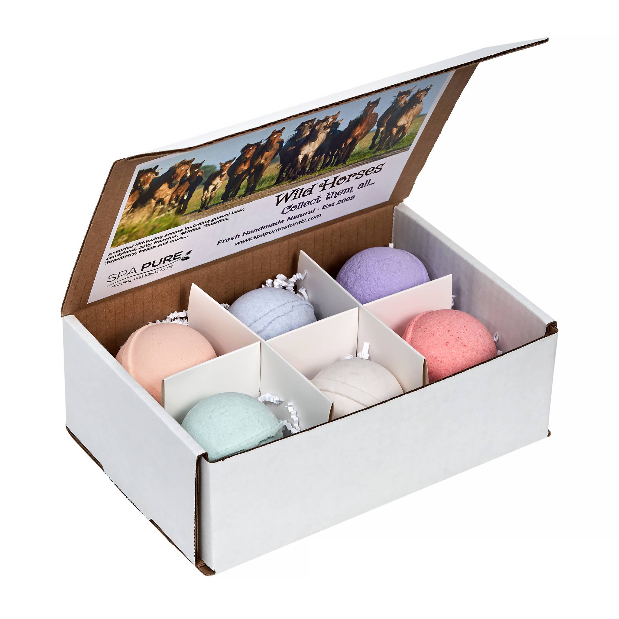 Spa Pure, inc. - Wholesale Bath Bomb/Fizz - Spa Pure WILD HORSES Bath Bombs: for kids with 6 XL bath bom1