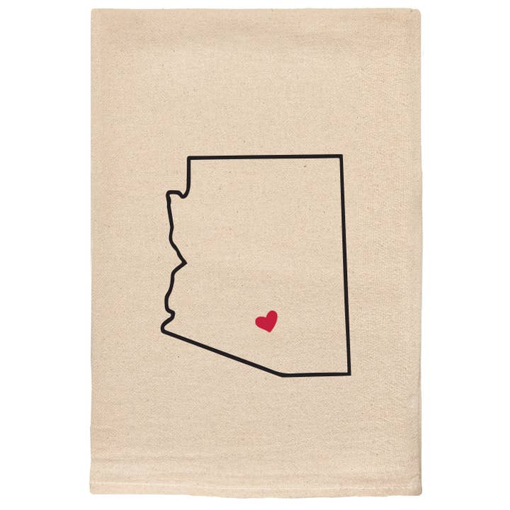 Arizona älskar min stat kök kökshandduk med hjärta stift för wholesale av ellembee gift