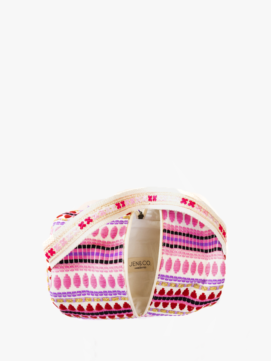 Pink Purple CS2284 Cami Middle Zip Cosmetic Case/Bag for wholesale on Faire1