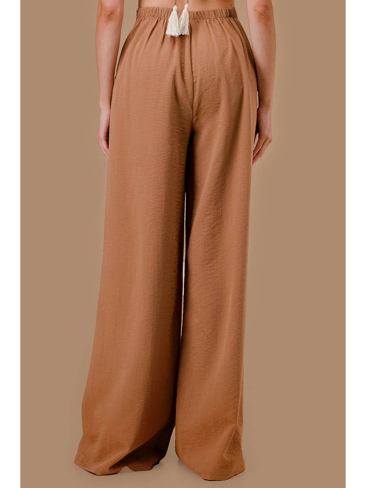 MOCHA AJWS1138E_COTTON CODING DETAIL WOVEN JUMPSUIT for wholesale on Faire10