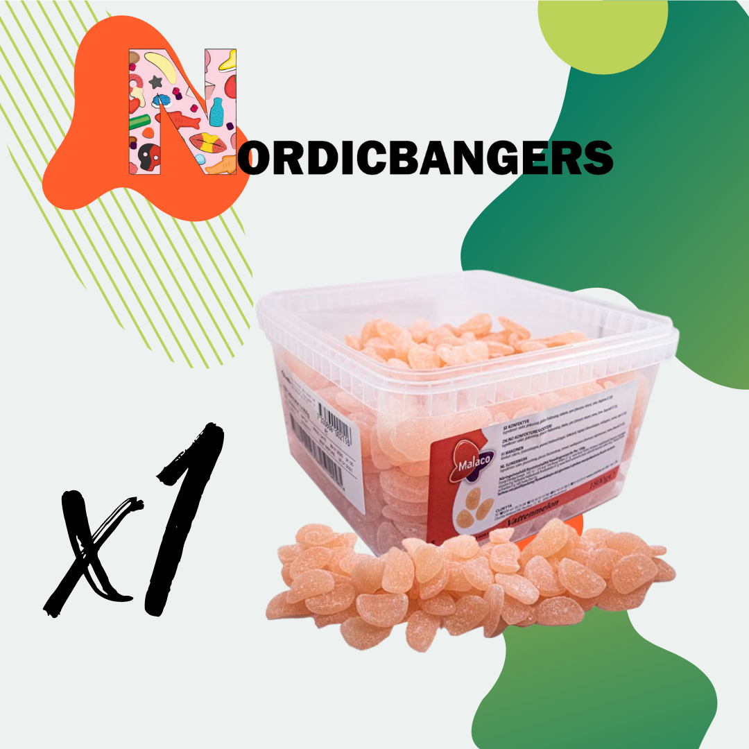 Nordicbangers - Swedish Candy Supply - Wholesale Gummy - Malaco Swedish Candy Box 1.8kg Sour Watermelons0