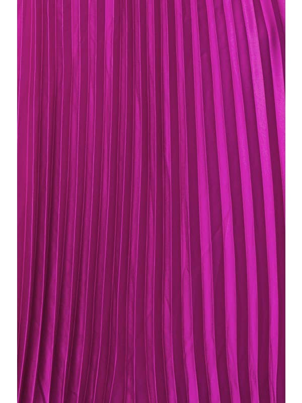 MAGENTA PLEATED SATIN MAXI SKIRT for wholesale on Faire