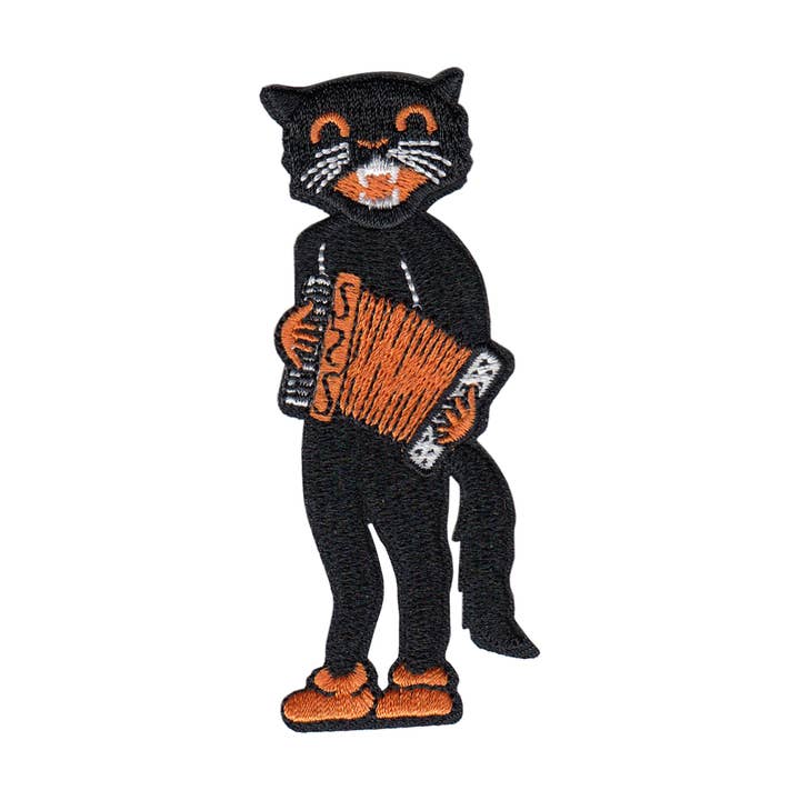 Square Deal Recordings & Supplies – Emblema por atacado – Patch - Banda Gato Vintage Preta - Conjunto 4 Peças2