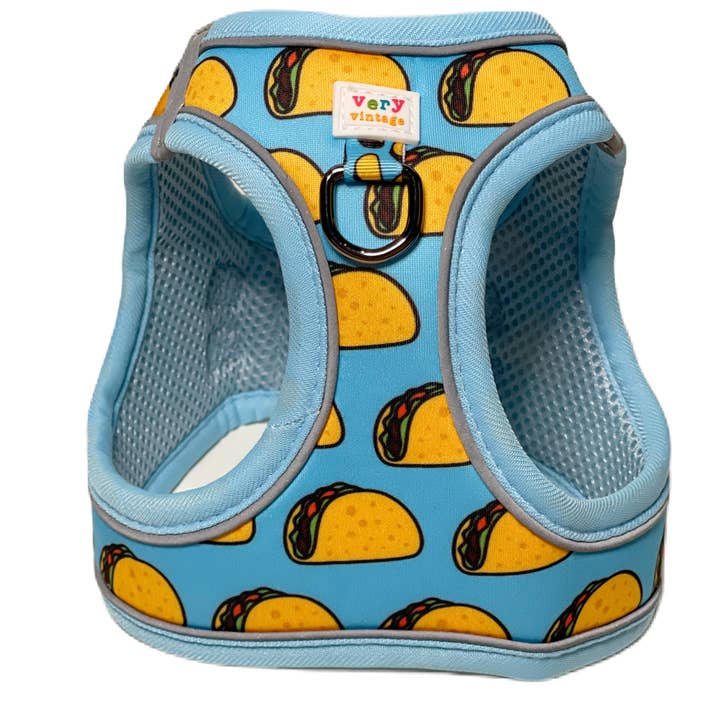 Arnés Chaleco para Perros Taco – Azul Ecológico para Mascotas Pequeñas para venta al por mayor de Very Vintage Designs