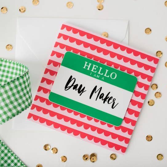 Cartão de saudação Day Maker Sticker por atacado de Francine and Georgia