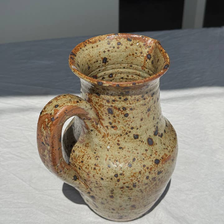Office Objets - Wholesale Jug - Large speckled stoneware pitcher, YB brand underneath H248
