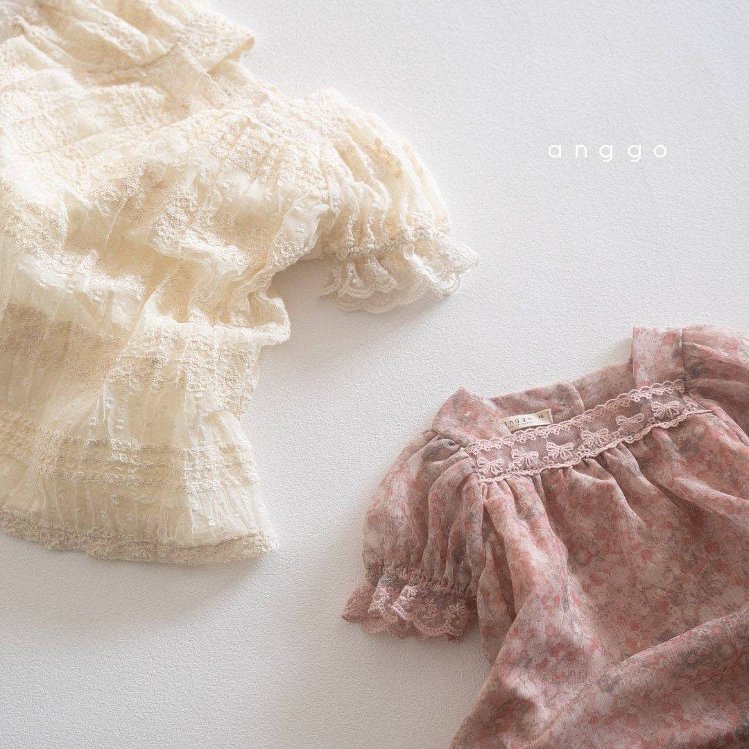 Cozy Kidz – wholesale Klänning – Barn – Ljus bomullsklänning för barn med puffärmar8