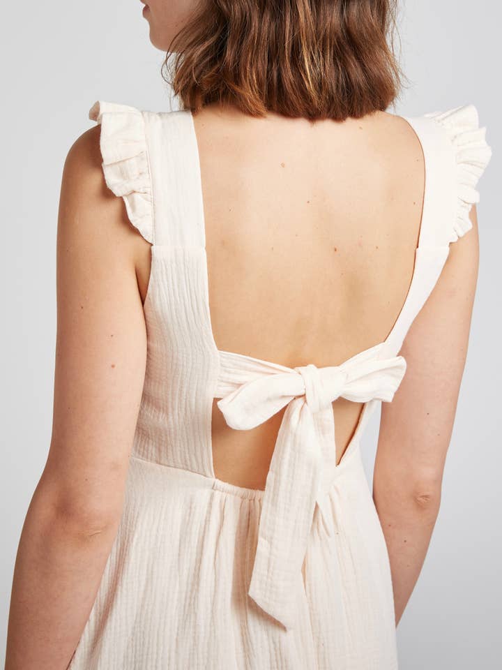 Andy & Lucy - Wholesale Dress - Women's - LILYAN - Ruffled cotton gauze dress3