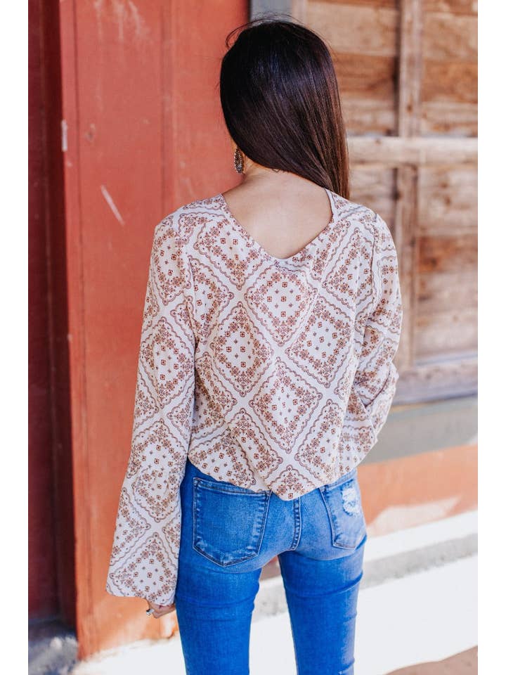 Chic Chick Top, Beige for wholesale on Faire