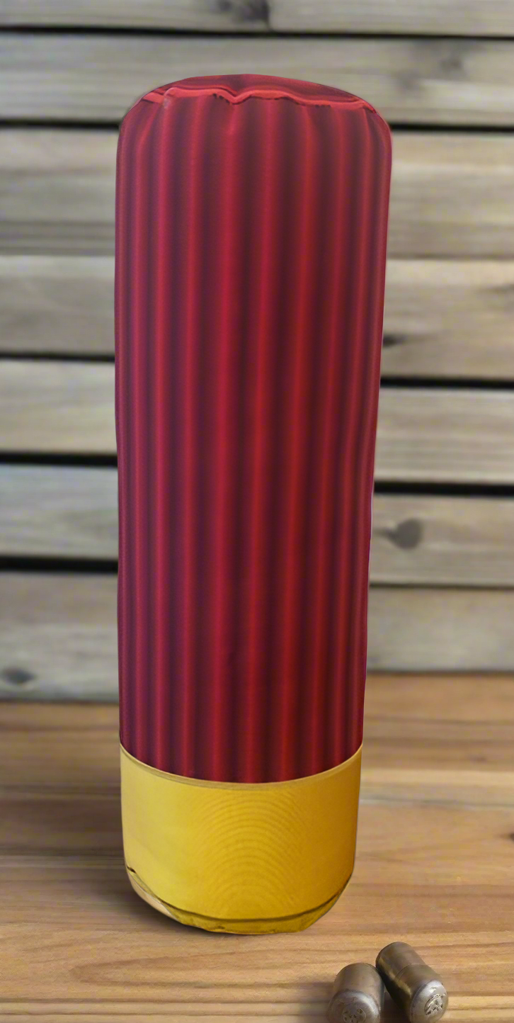 HushTubby - Wholesale Throw/Decorative Pillow - Red Shotgun Shell 12GA Pillow. Great Hunter gift. Tubular red shell with gold yellow end8