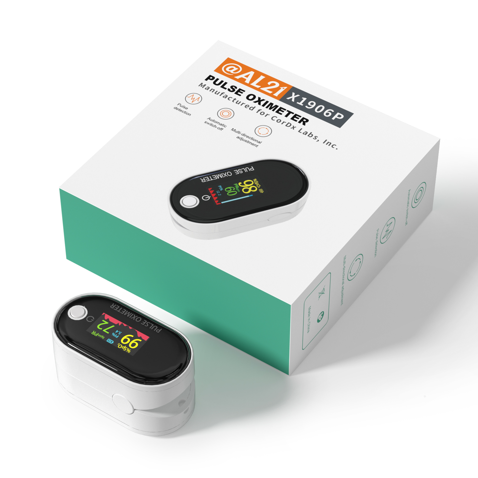 CorDx - Wholesale Meditation Supplies - AL21 Fingertip Pulse Oximeter – Blood Oxygen Saturation1