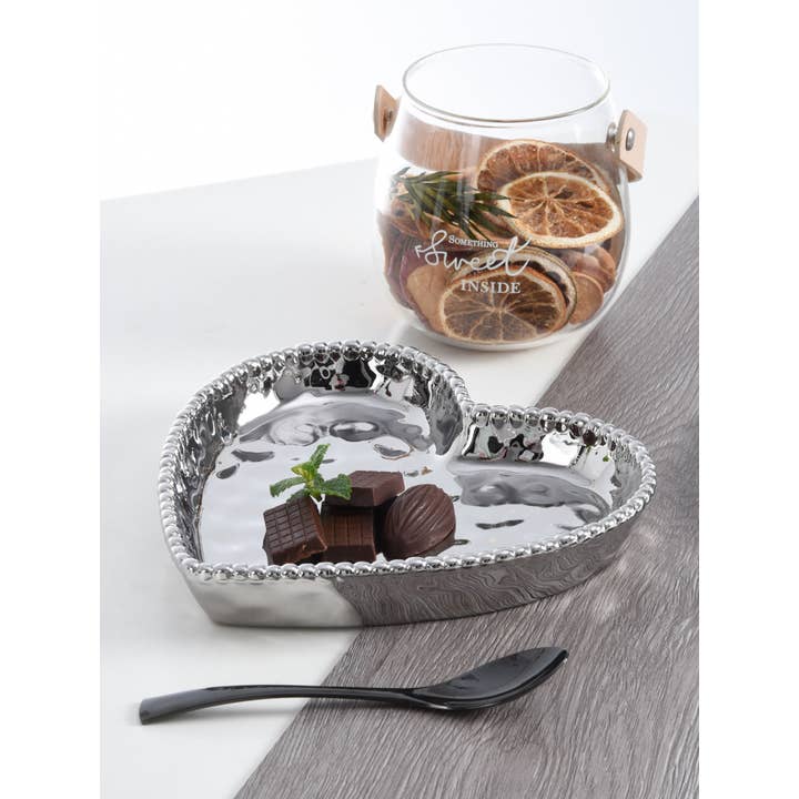Pampa Bay - Wholesale Decorative Plate/Dish/Bowl - Heart Dish Silver3