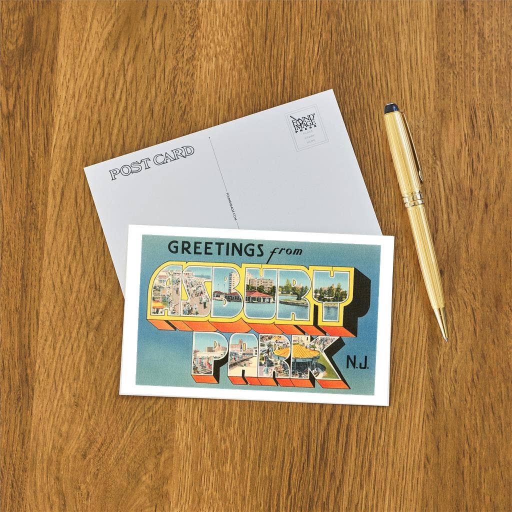 Found Image Press - Vendita all'ingrosso Cartoline - Cartolina NJ-275 Saluti da Asbury Park, New Jersey1