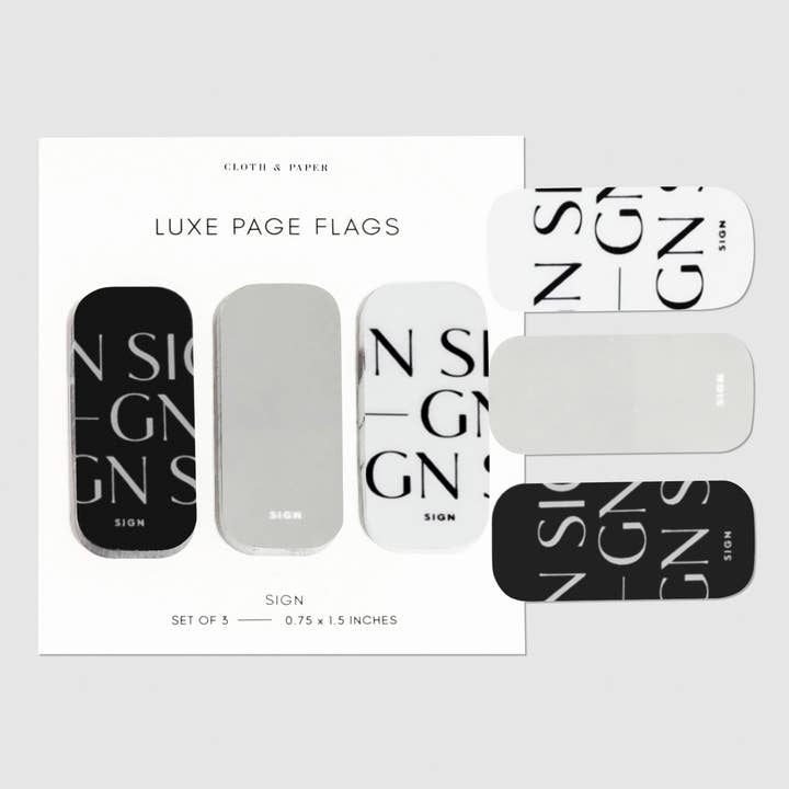 Cloth & Paper – wholesale Sticker – Luxe Page Flag Trio3