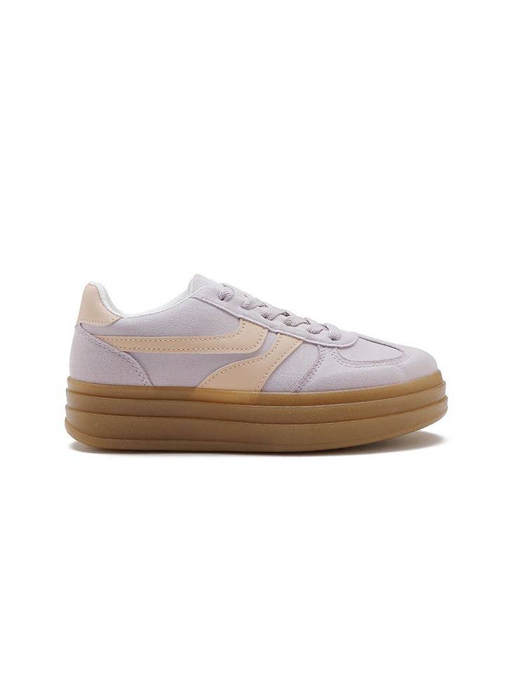 No Doubt Shoes – wholesale Lifestyle trainers – Women′s – WOMENS LACE UP GUM SOLE SIDE DETAIL CHUNKY SNEAKERS20