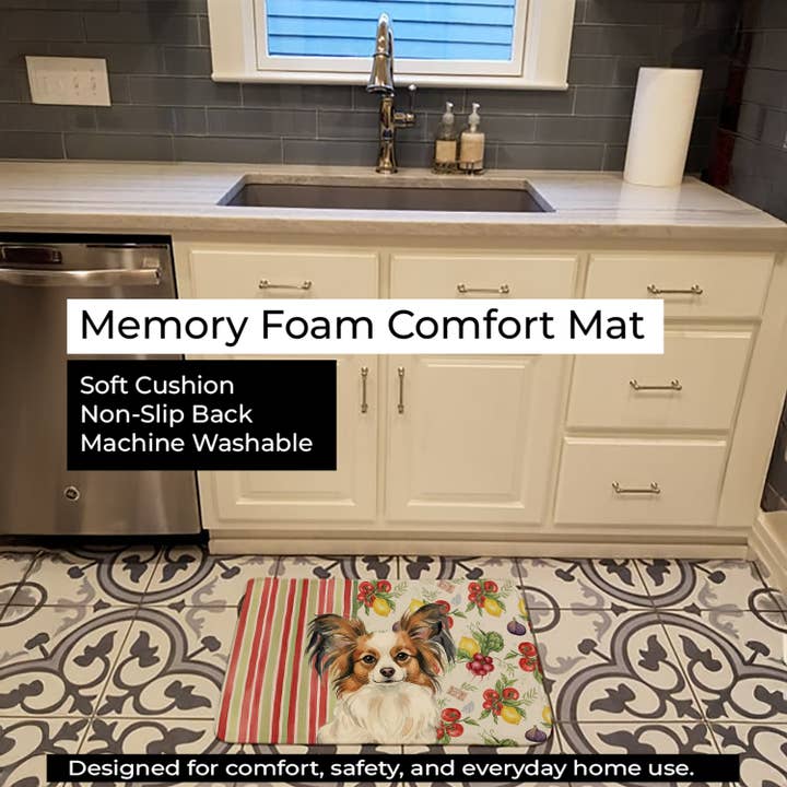 Blanco con Sable Papillon Alfombra de Cocina o Baño de Verduras WD para venta al por mayor de Caroline's Treasures