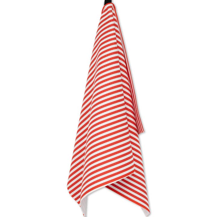 Geometry - Wholesale Tea Towel - Summer Stripe Red Tea Towel