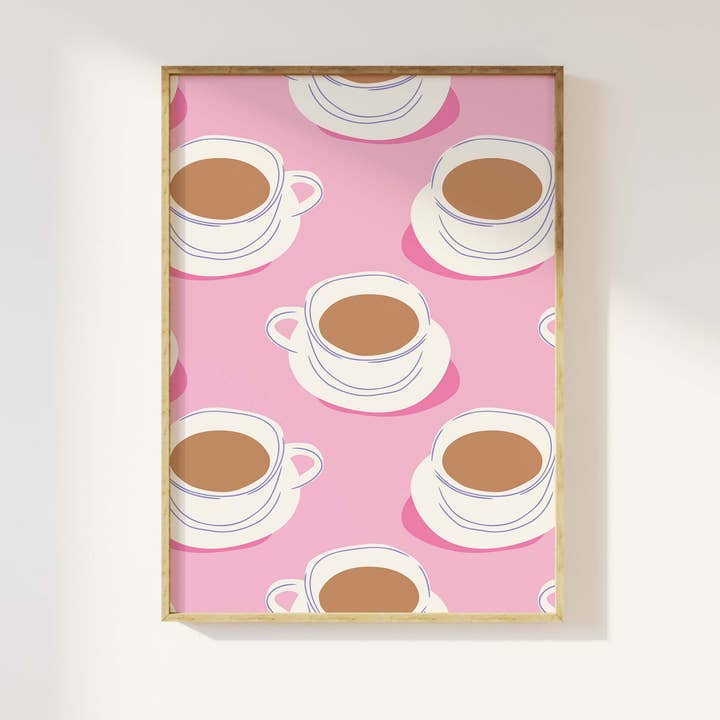 Estampado de Café Rosa para venta al por mayor de April Lane Art