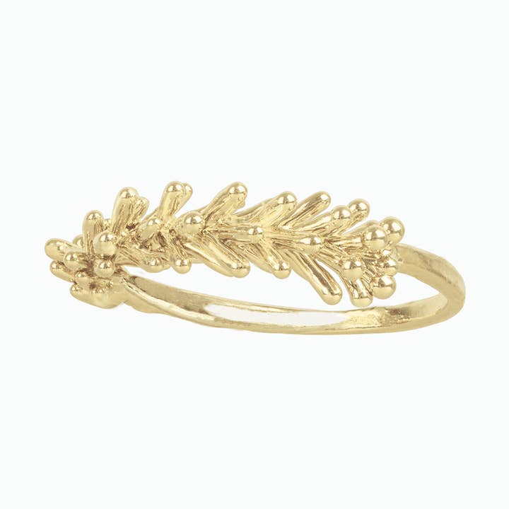 POANA 18 Carat Recycled Yellow Gold Plated Handmade Ring for wholesale by PureLeaf