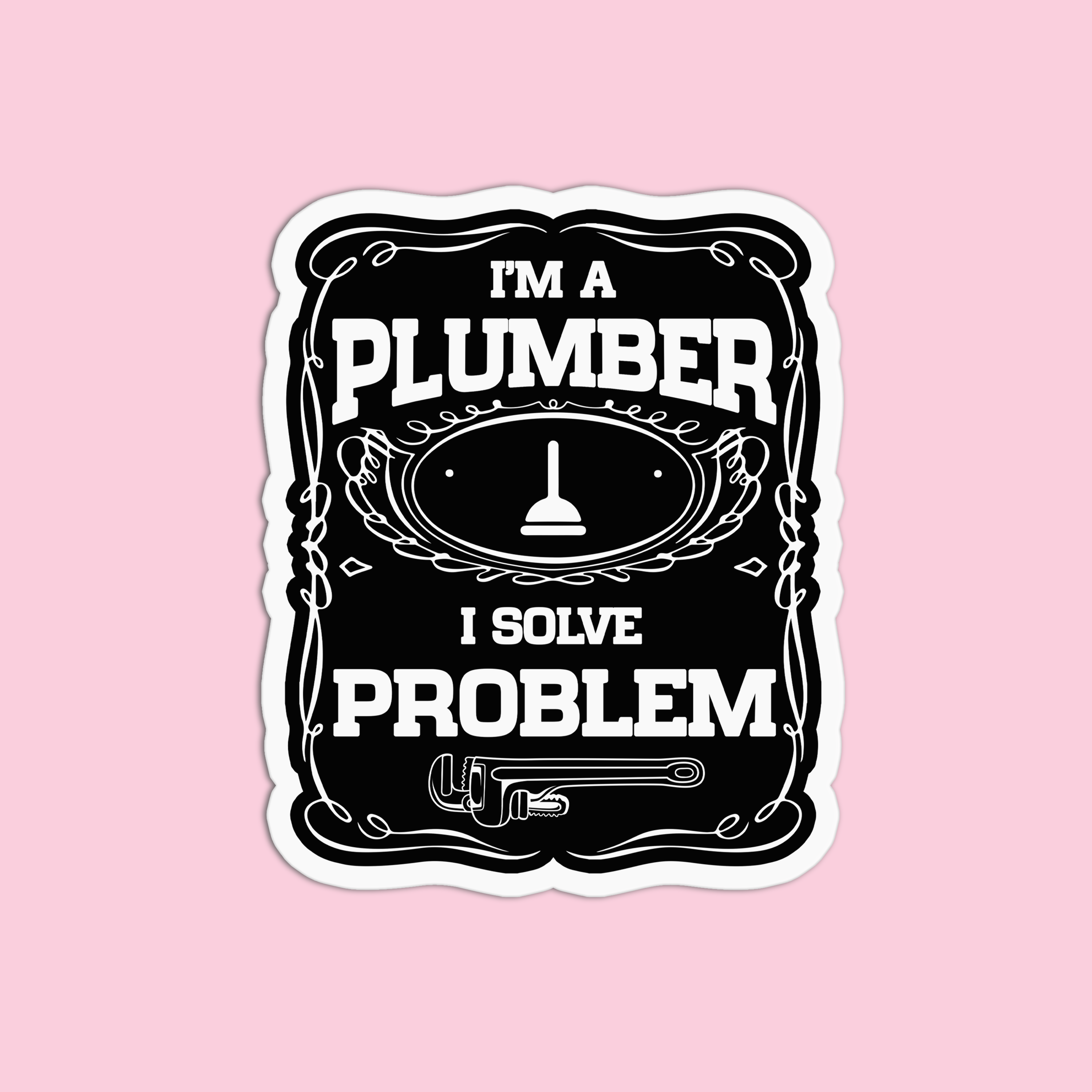 Girls Printing House - Vendita all'ingrosso Adesivo - Adesivi impermeabili in vinile «I'm a Plumber» di Utility Worker1