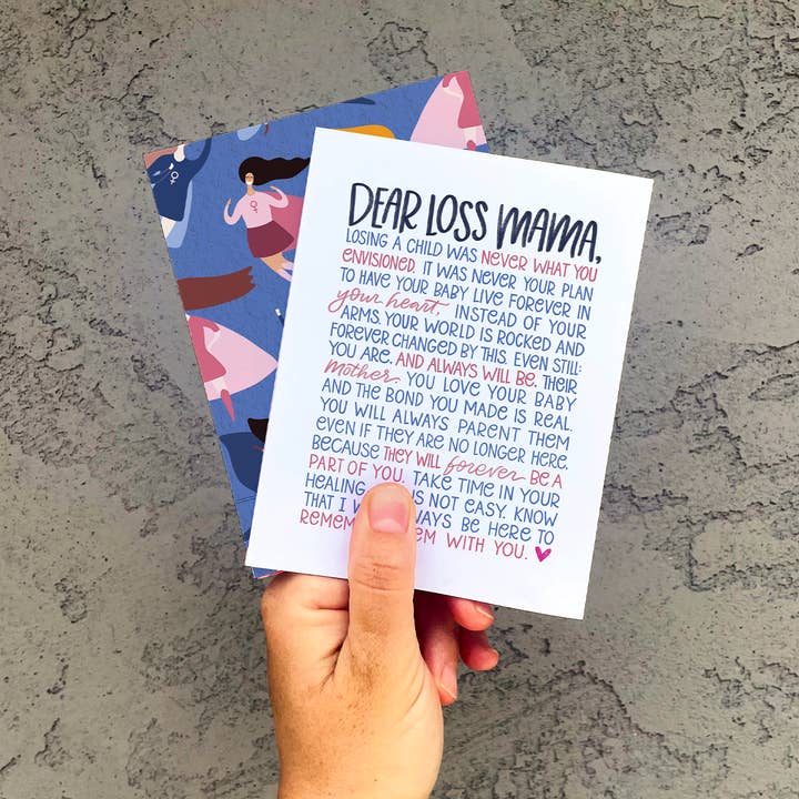 The Noble Paperie - Wholesale Sympathy Card - Dear Loss Mama | Miscarriage IVF Infertility Sympathy Card4