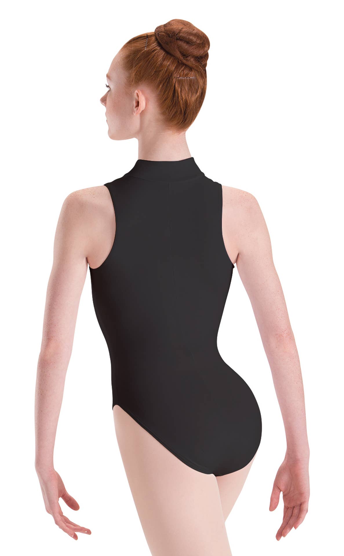 Motionwear - Wholesale Bodysuit - Women's - SilkSkyn Zip Front Mock Neck High Cut Leg Leotard1