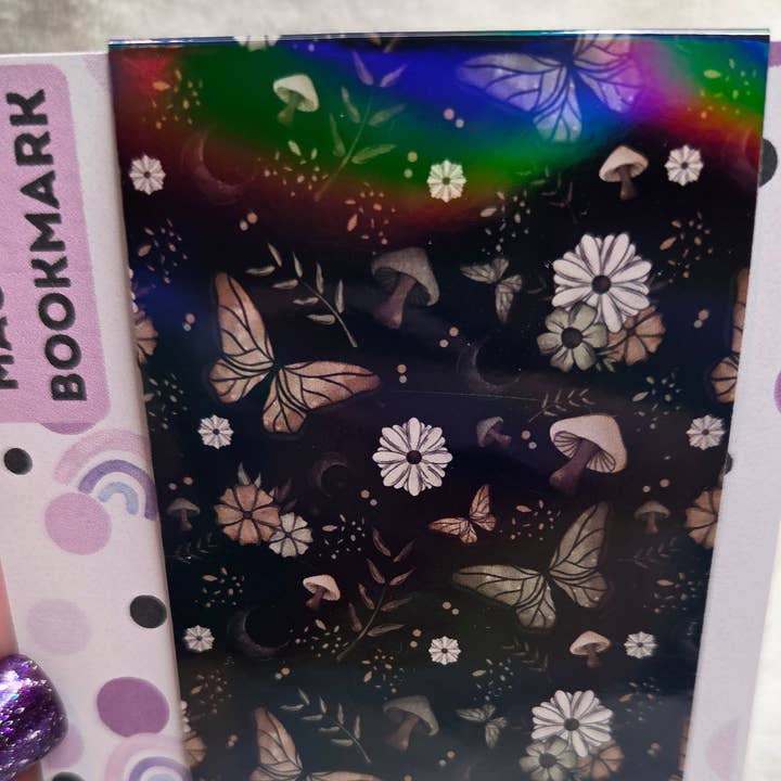 "Midnight Meadow" Magnetic Bookmark | Holographic BM 40 for wholesale by BLD Print Co
