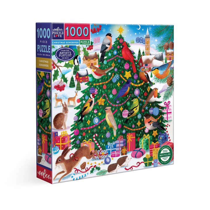 eeBoo - Wholesale Puzzle - Adult - Puzzle 1000 pcs - Christmas Songbirds4